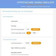 argenta simulatie hypothecaire lening