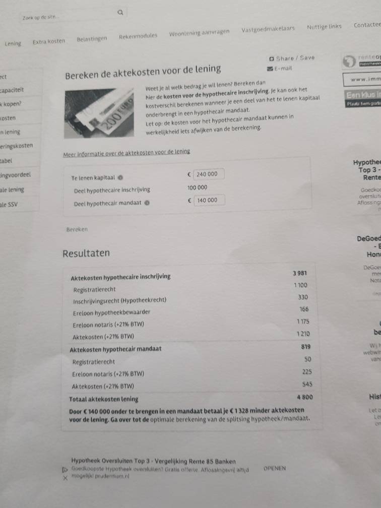 eigen inbreng lening